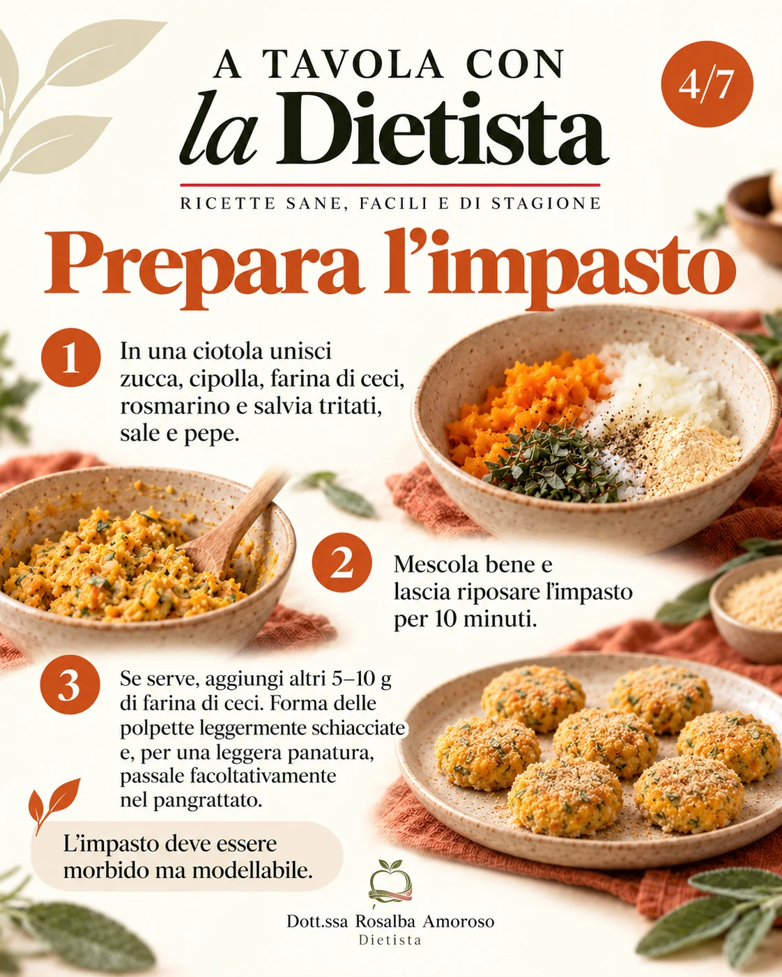 Polpette di zucca al forno – scheda 4 di 7
