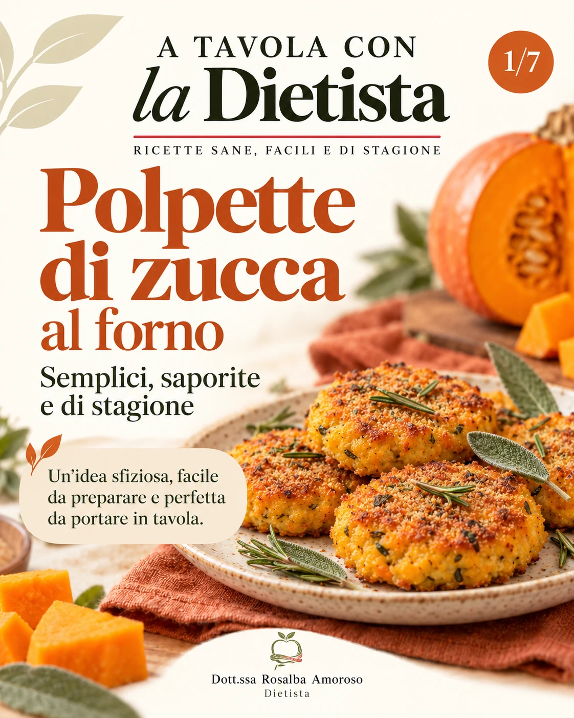 Polpette di zucca al forno – copertina illustrata