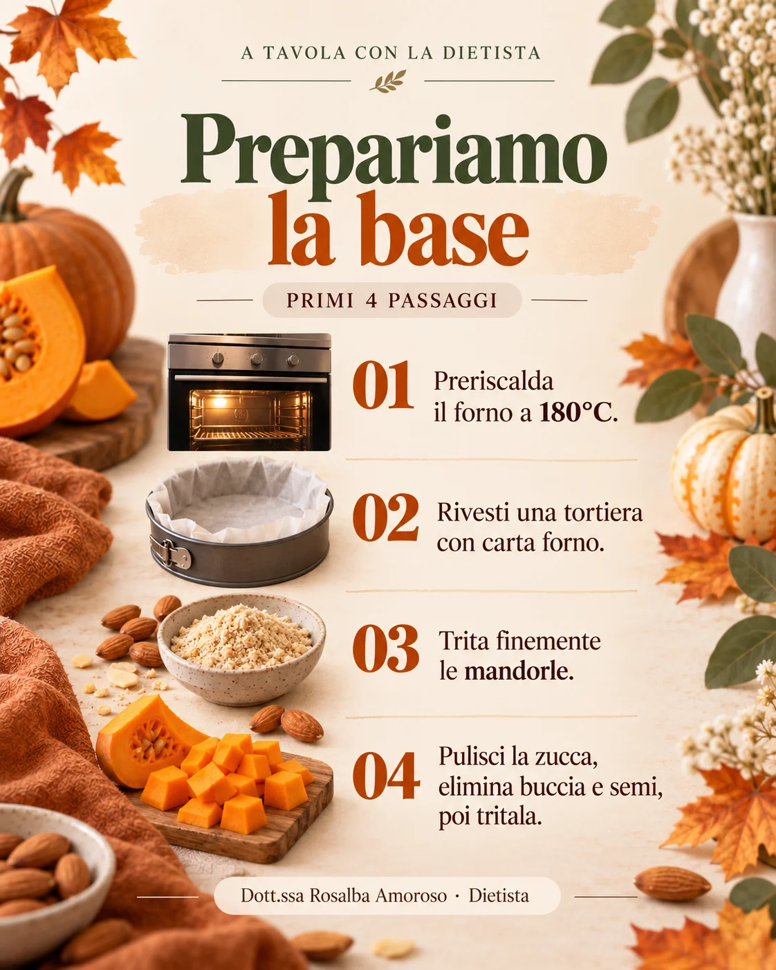 Torta alla zucca e mandorle – scheda 3 di 6