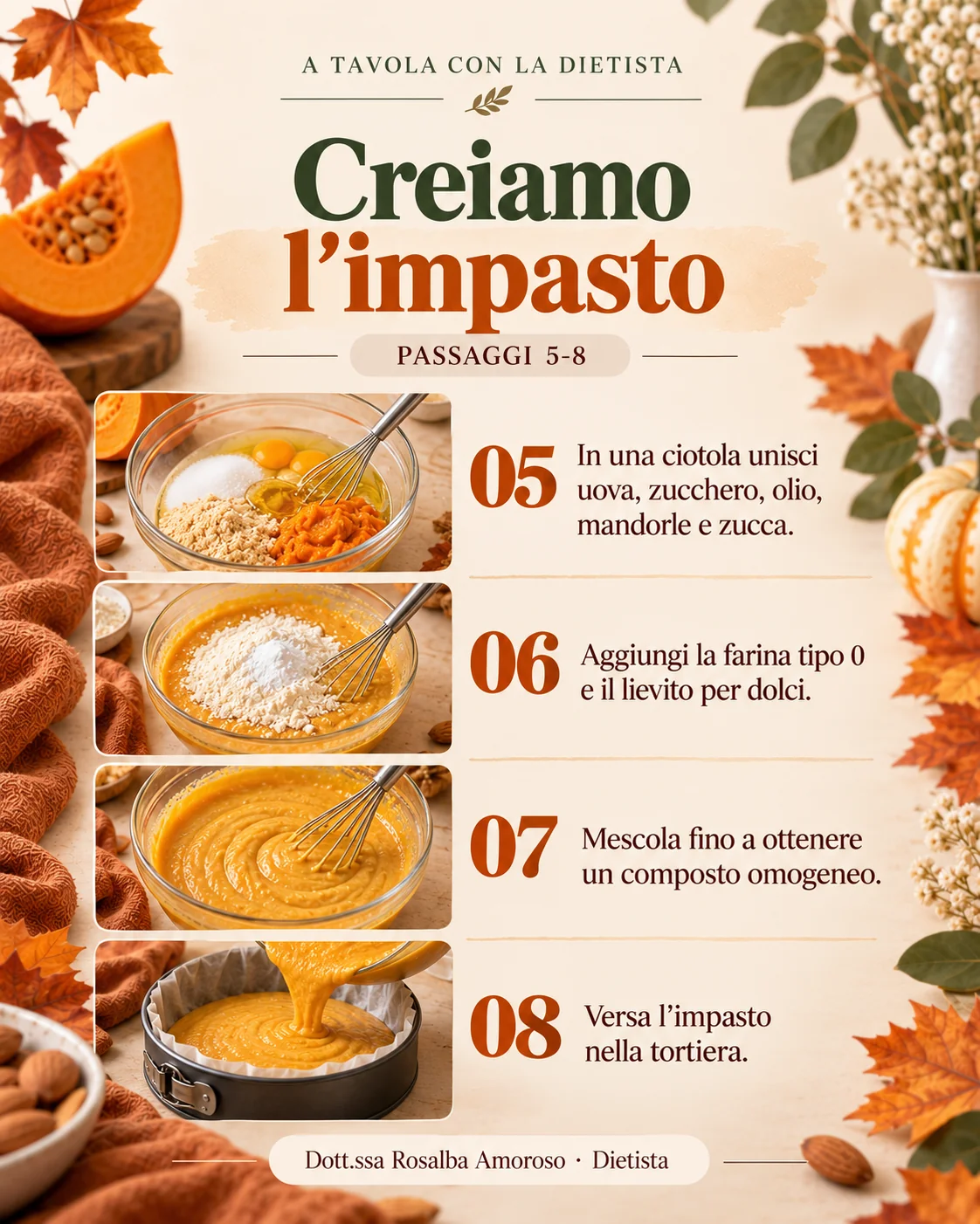 Torta alla zucca e mandorle – scheda 4 di 6